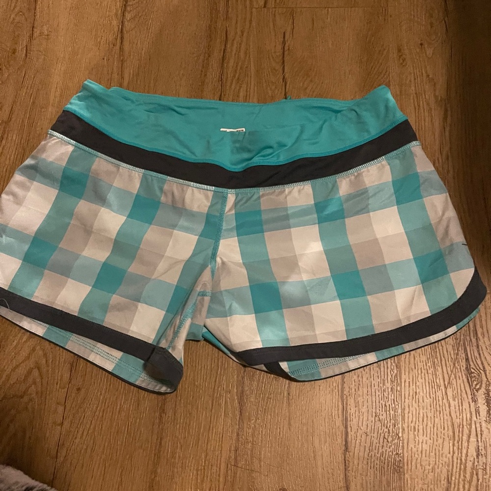 Lululemon Plaid Speed Shorts 10